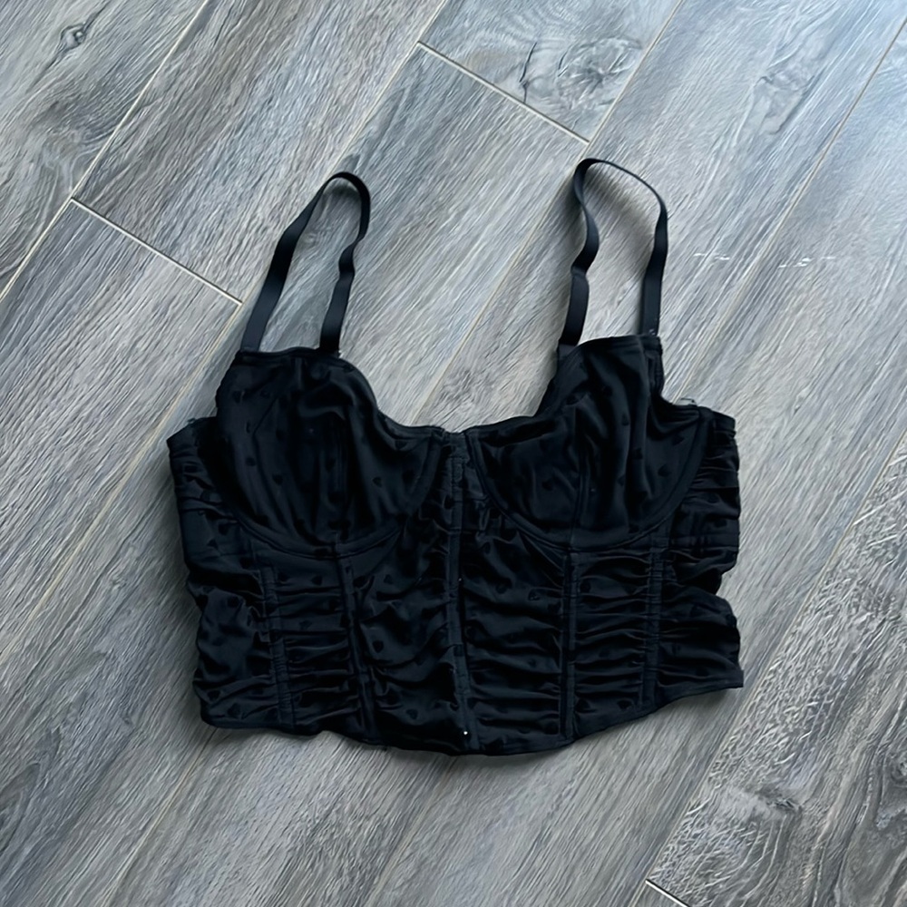 Hollister Heart Mesh Corset Top